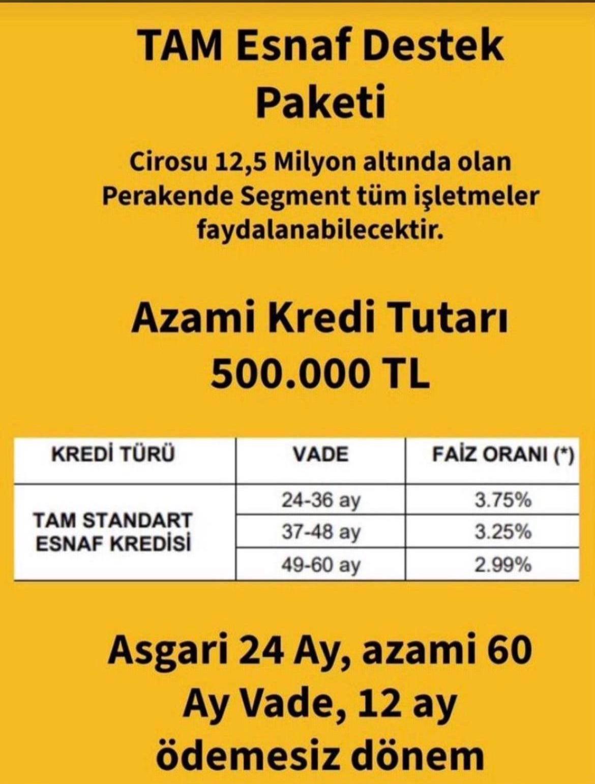 TAM ESNAF DESTEK PAKETİ